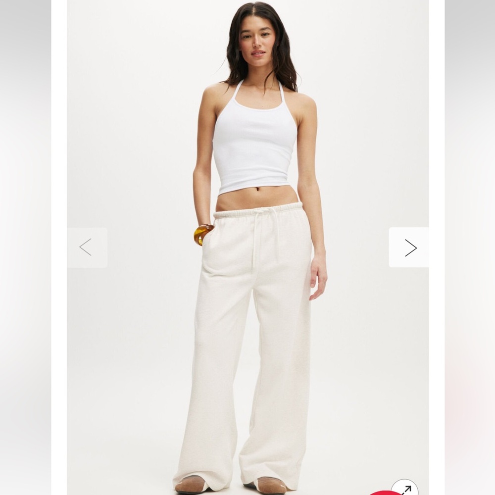🔥 Cotton On Cream Wide Leg Sweatpants